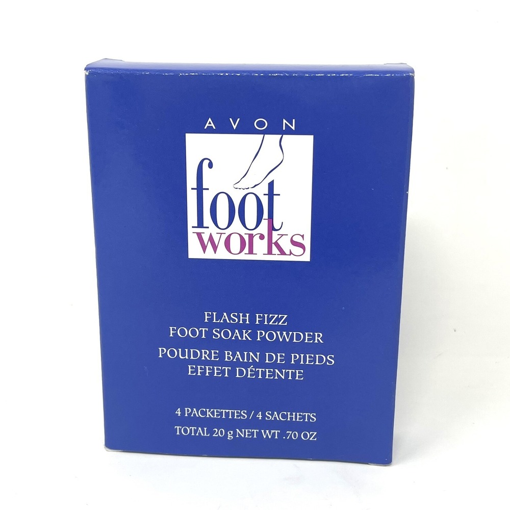 Avon FootWorks Flash Fizz Foot Soak‎ Powder Rare NOS Soften Corns Calluses